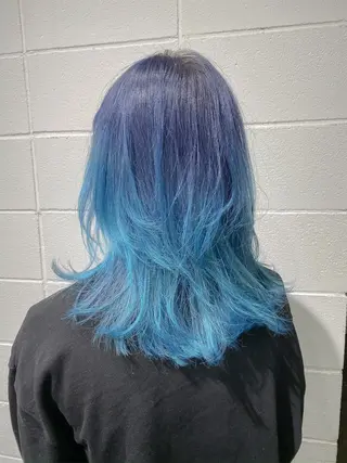 セミロング カラー ハイトーンカラー ⭐️NAZUNAのヘアスタイル