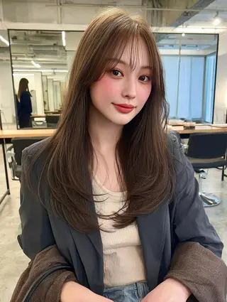 ロング 松井 美祐宇のヘアスタイル