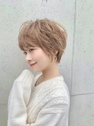 ショート カラー 仙台Ｉ韓国レイヤー Ｉ髪質改善Ｉ伊藤拓海のヘアスタイル