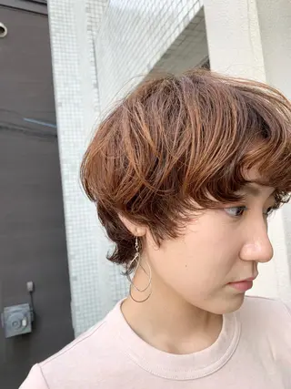ショート カラー パーマ ヘアアレンジ メンズ キッズ ネイル マツエク・マツパ 架空〜KAQU〜所属・【clan】 NOGAMIのヘアスタイル