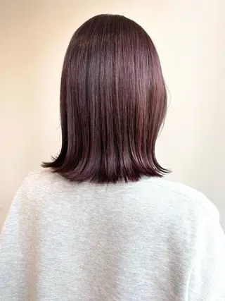 ミディアム カラー 壽真央 /ブリーチカラーのヘアスタイル