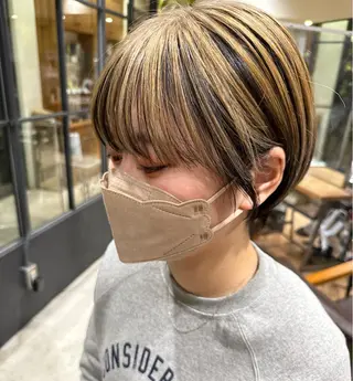 ショート 平野恵/透明感カラー ブリーチ/ボブのヘアスタイル