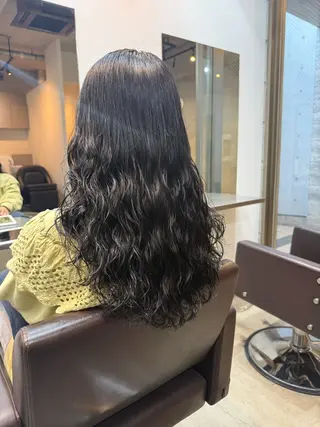 セミロング デジタルパーマ/ ウェーブパーマ/神野のヘアスタイル