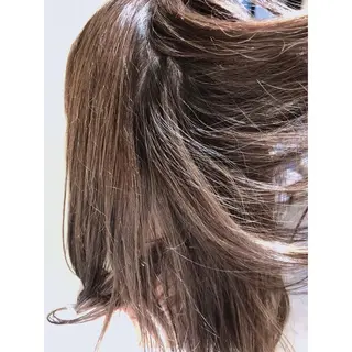 セミロング カラー パーマ ヘアアレンジ 【ツヤ髪美容師】 ツダケイスケのヘアスタイル