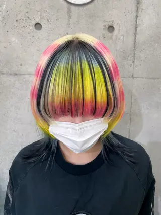 ミディアム ハイトーン/ブリーチ /ウルフ⛓️MAKIのヘアスタイル