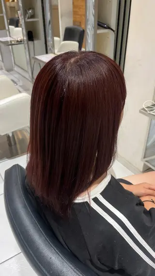 ミディアム カラー パーマ/モデル募集 /フウカのヘアスタイル