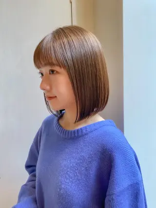 ショート ボブ/縮毛矯正 髪質改善/もえるのヘアスタイル