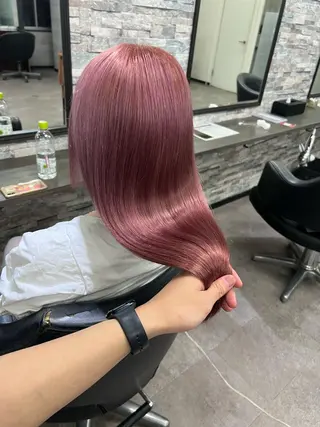 セミロング 艶髪ハイトーンカラー ☆MASAのヘアスタイル