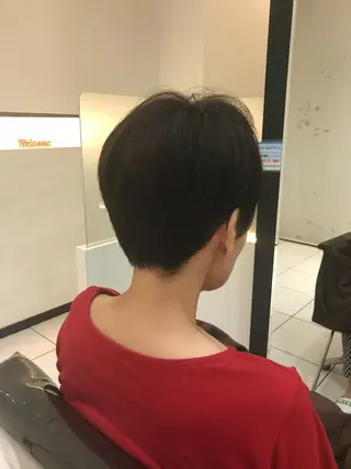 ショート YASU🍎CUT 赤系カラー/ヘアケアのヘアスタイル