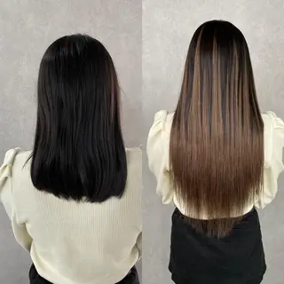 ミディアム 💎馴染むエクステ ×カラーTOMO💎のヘアスタイル