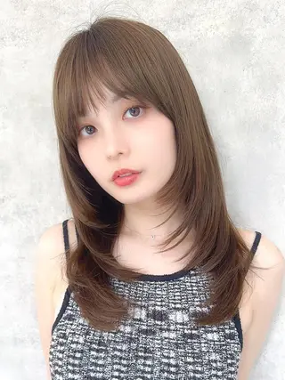 セミロング La fith hair elan所属・lafithhair élanのヘアスタイル