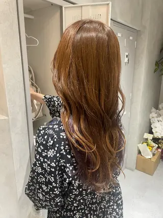 ロング カラー 加藤 未夢のヘアスタイル