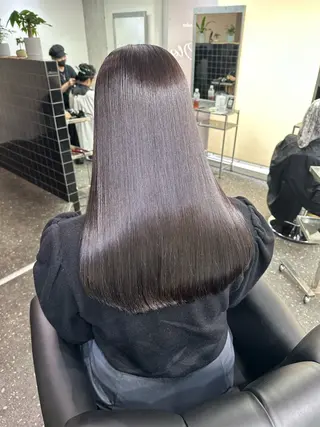 ロング カラー パーマ 髪質改善⭐️縮毛矯正 中野⭐️Rinaのヘアスタイル