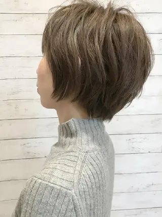 ショート カラー パーマ 髪質改善/レイヤー Chere狭山のヘアスタイル