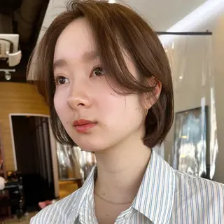 ショート カラー 🌱小顔ヘア/ボブ ミディアム/双葉🌱のヘアスタイル