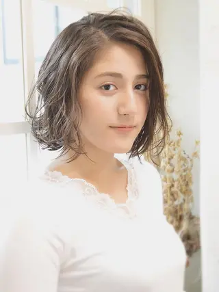 ショート カラー パーマ 小顔ショート✁ ⁂Yukari⁂のヘアスタイル