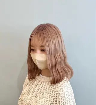 ミディアム カラー 【韓国艶カラー🎀】 添田 菜摘のヘアスタイル