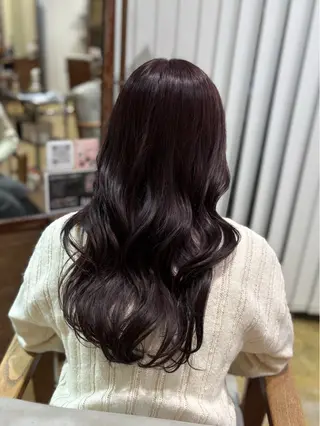 ロング カラー パーマ/カラーモデル ななほのヘアスタイル