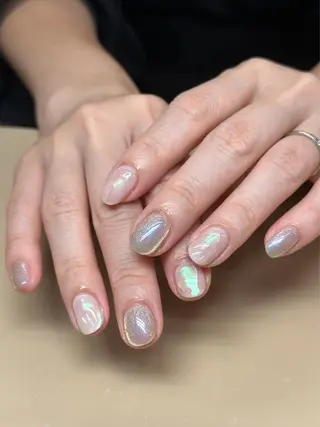 ネイル Kaka_ パラジェル、長さだしのネイルデザイン