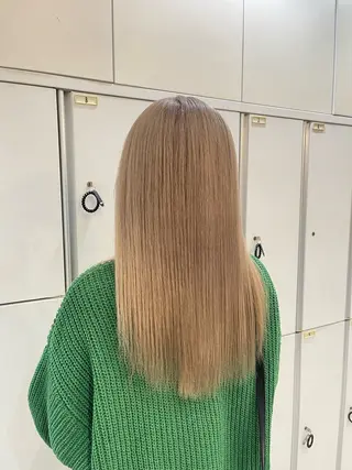ロング カラー HAIR&MAKE  EARTH若葉台店所属・ICHIRI" 艶カラー/縮毛矯正のヘアスタイル