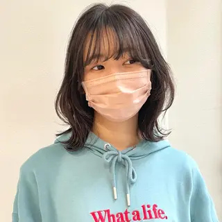 ミディアム 🍊暖色×顔周り 🍊cocoroのヘアスタイル