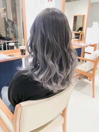 セミロング カラー Days 透明感カラーのヘアスタイル