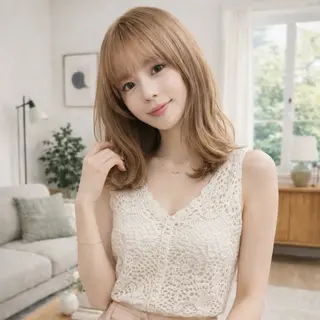 ミディアム カラー 一ノ瀬 暁のヘアスタイル