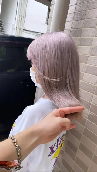 ミディアム andKおもろまち店 艶ダブルカラー✨のヘアスタイル
