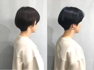 ショート カラー ボブ/ショート/ 白髪染め/メンズ葛西のヘアスタイル