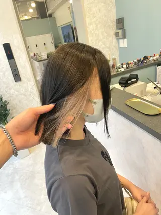 ミディアム 亀川蓮 Agu hairのヘアスタイル
