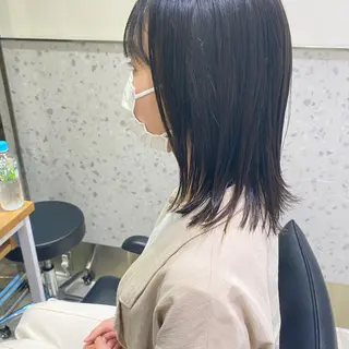 ミディアム カラー ヘアアレンジ いわい せよりのマツエク・マツパデザイン