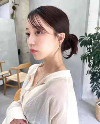 ロング ヘアアレンジ MUKU所属・fuka モデル募集のヘアスタイル