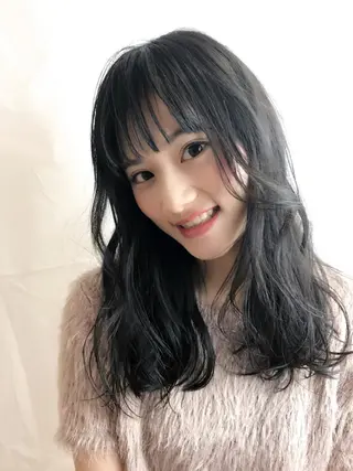 セミロング カラー ヘアアレンジ 石井 彰浩のヘアスタイル