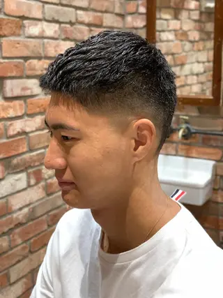 ショート メンズ HIROGINZAプレミアムバーバー赤坂店所属・田中 千恩のヘアスタイル