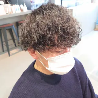 ショート メンズ パーマ iss所属・メンズ/パーマ特化 /波巻き/林洋平のヘアスタイル
