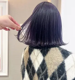 ミディアム カラー karin🌛ボブ/ 透明感たっぷりカラーのヘアスタイル