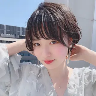 ショート 縮毛矯正、髪質改善 肘以上無料のヘアスタイル