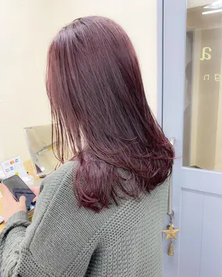 ミディアム カラー hair design verda所属・レイヤー暖色カラー 池袋Yamamotoのヘアスタイル