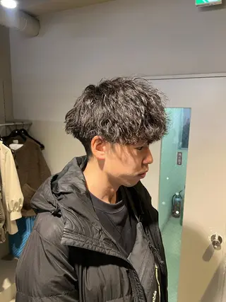 ショート カラー パーマ メンズ 韓国レイヤーカット /REIのヘアスタイル