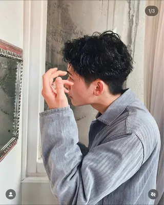 パーマ メンズ メンズパーマ/メンズ カット　田中気理真のヘアスタイル