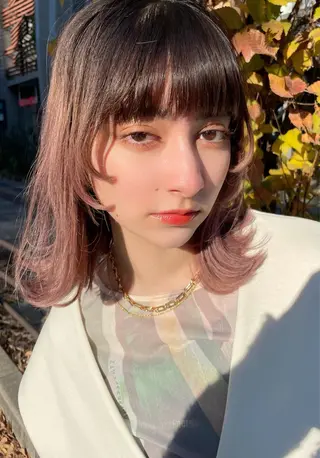 ミディアム レイヤー縮毛矯正 ささきすずね💗のヘアスタイル