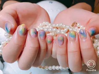 ショート ネイル 長さ出し専門 nynaのネイルデザイン