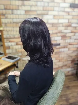 セミロング パーマ 北林 弘展のヘアスタイル