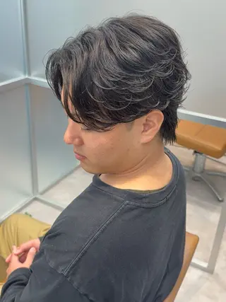 ミディアム パーマ メンズ メンズパーマ職人/ 天神/tatsukiのヘアスタイル