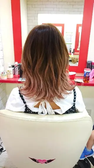 ミディアム カラー Le Lien カジのヘアスタイル