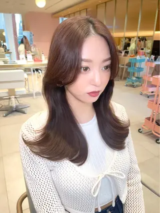 ロング カラー 顔周り特化/韓国ヘア /レイヤー/吉野幸大のヘアスタイル