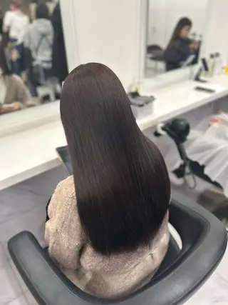 ロング カラー パーマ ヘアアレンジ メンズ キッズ ブリーチなしカラー/ ブラウン/レイヤーのヘアスタイル