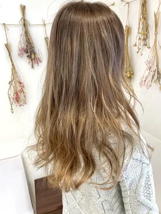 セミロング カラー 学割 悟 韓国風艶髪縮毛矯正のヘアスタイル