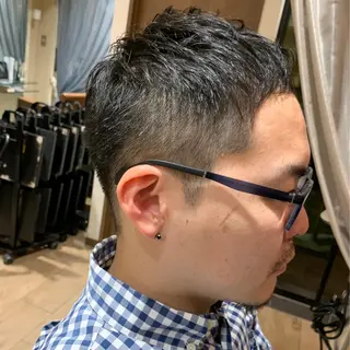 ショート パーマ メンズ 當間 大知のヘアスタイル