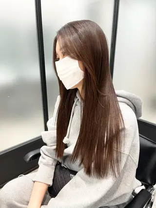 ロング 韓国レイヤーカット 髪質改善▫️水野有真のヘアスタイル